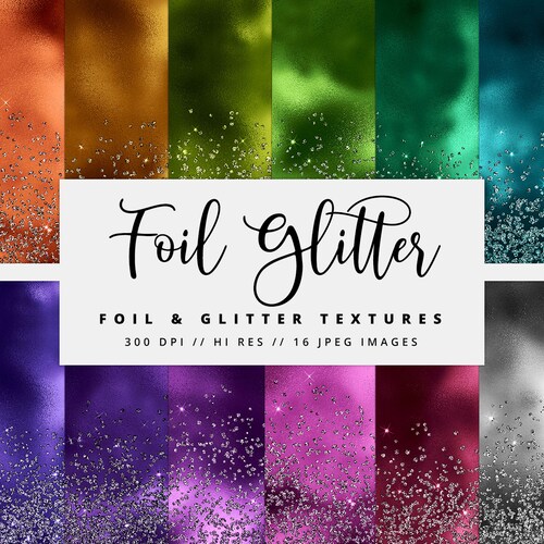 Foil Glitter Digital Paper Foil Textures Digital Metallic Etsy