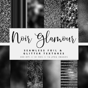 Papier numérique noir, textures transparentes, feuille métallique numérique, textures glamour, imprimable, téléchargement immédiat, usage commercial