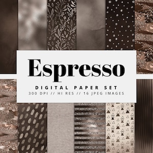 Espresso Braun Folie, digitales Papier, nahtlose Texturen, Kaffee, Metallicfolie, Glam Textur, bedruckbar, sofort Download, kommerzielle Nutzung