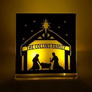 Personalised Papercut Nativity scene