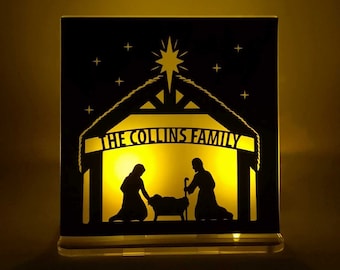 Personalised Papercut Nativity scene