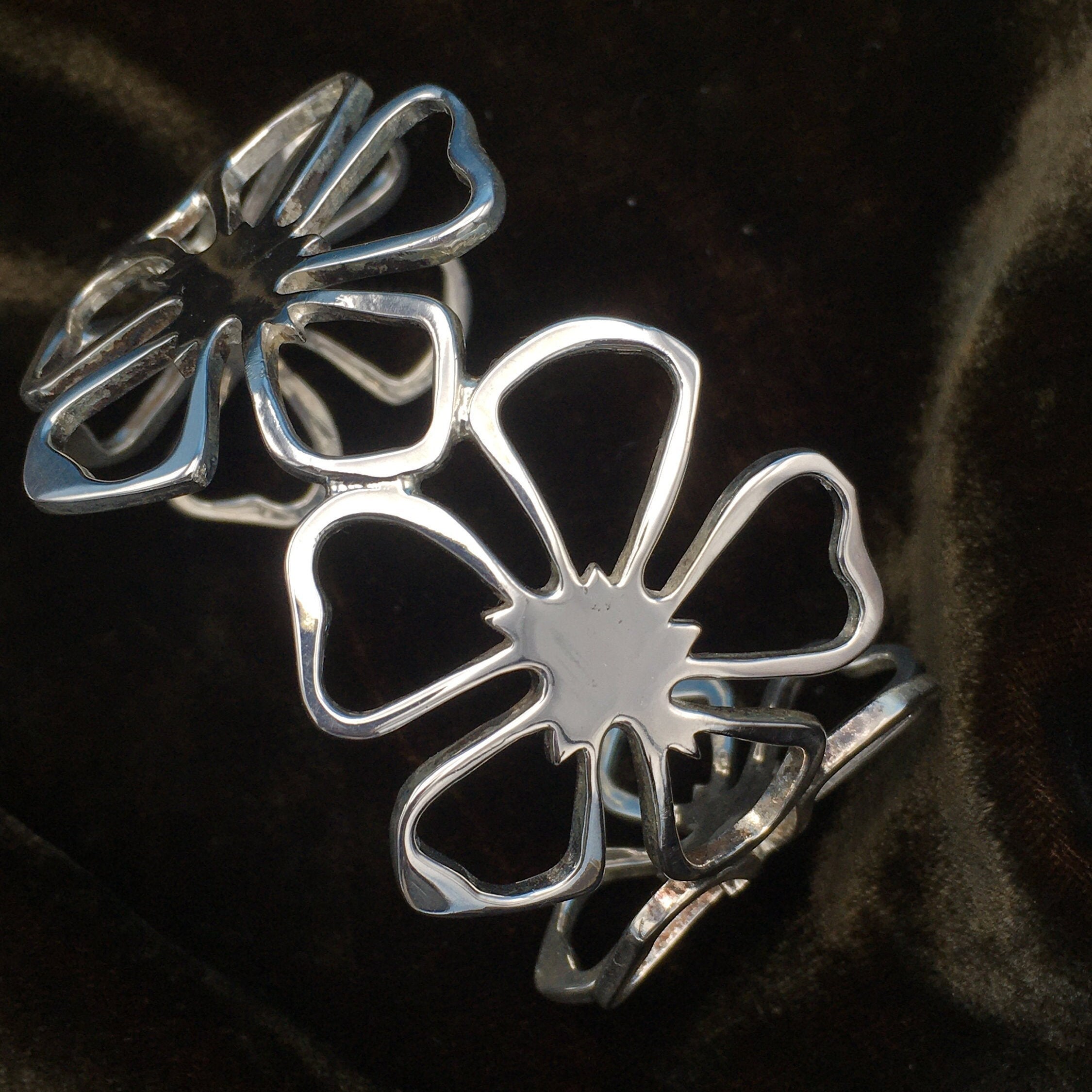 TIFFANY & CO Elsa Peretti Sterling Silver 925 Hibiscus Open Flower