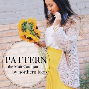 Knitting Pattern / Chunky Handmade Sweater / the MUIR Cardigan