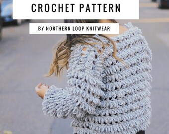 Textured Shag Loop Cardigan Jacket 