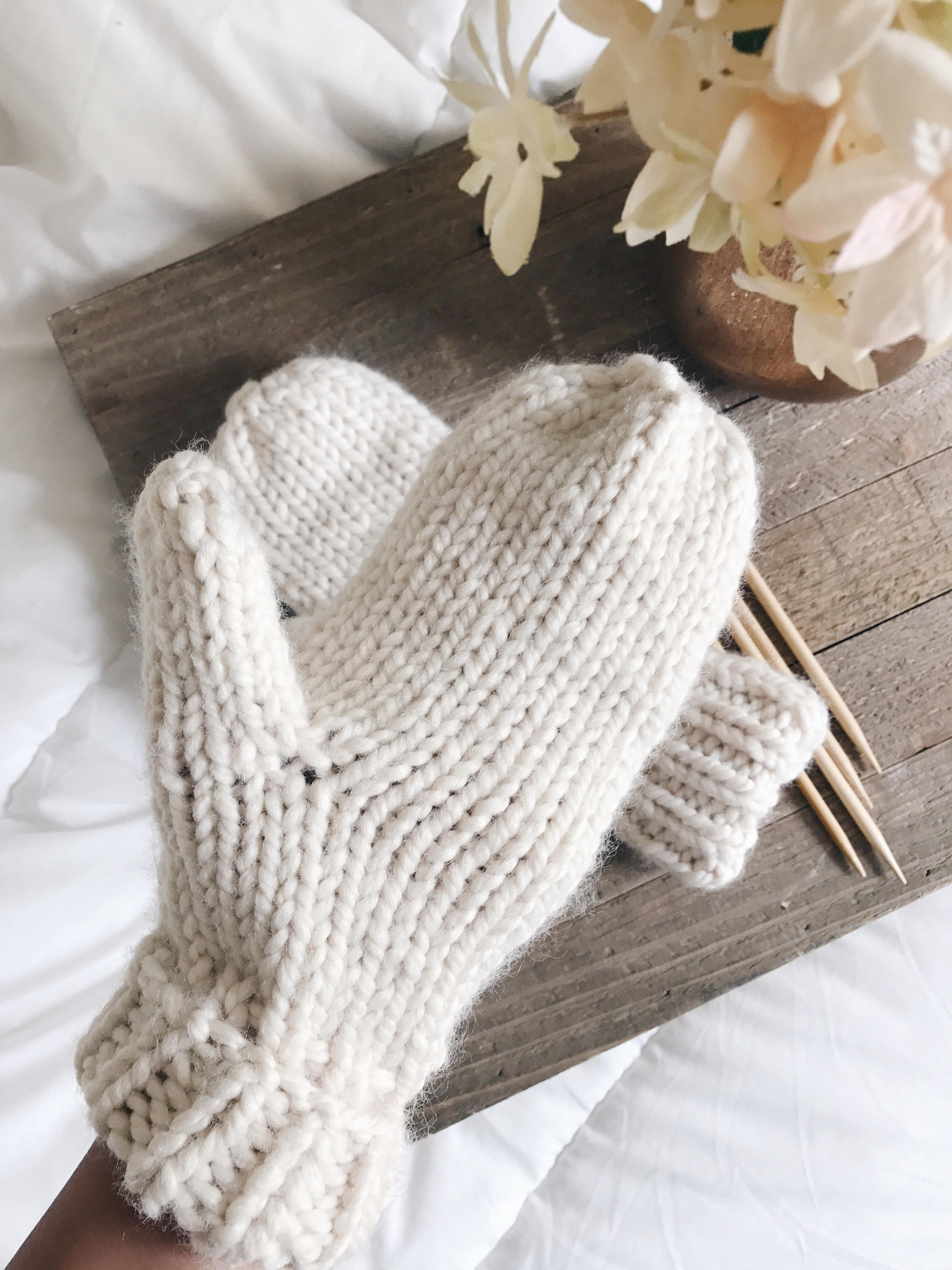 Double Cuff Felted Mittens Knitting Pattern – A Wrinkle in Thyme Farm