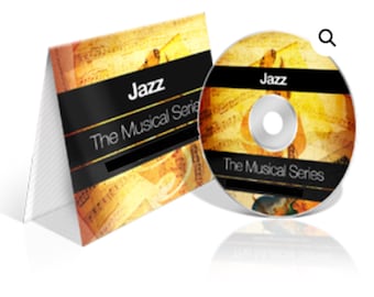 May include: A CD and a CD case with a yellow and black design. The CD case has the text "Jazz The Musical Series" on it. The CD has the text "Jazz The Musical Series" on it.