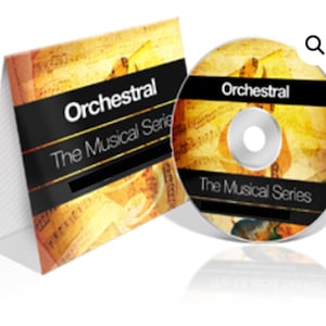 Könnte beinhalten: Eine CD mit gelbem und braunem Hintergrund mit dem Text "Orchestral The Musical Series". Die CD ist in einem dreieckigen Pappschuber mit dem gleichen Design verpackt.