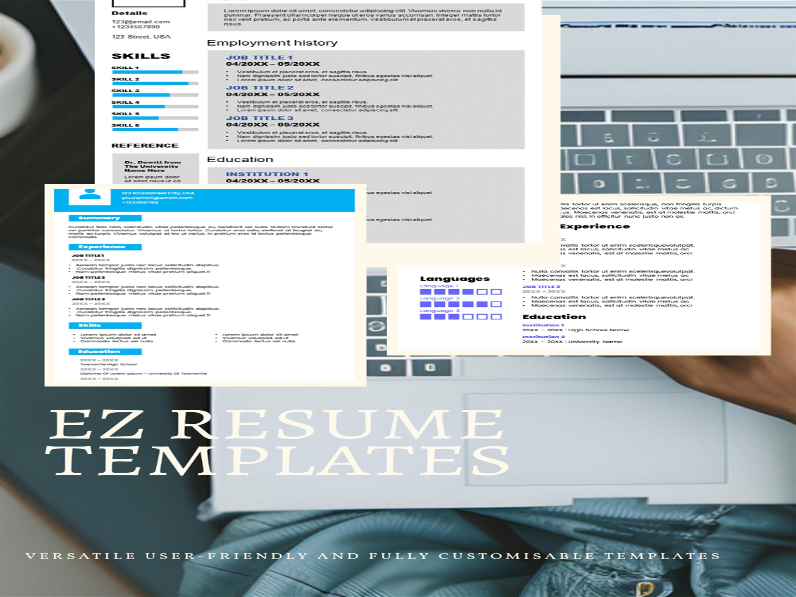 EZ Resume Templates - Modern and Professional Resume Templates - Etsy