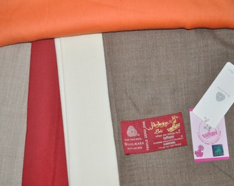 Pashmina Meditation Prayer Shawl For Men, Woolen Cashmere Handmade Handwoven Cream Unisex Wrap Shawl For Men Pashmina 0001 by Dhariwal