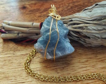 Blue Calcite Necklace