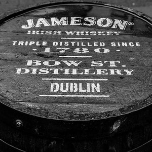 Jameson Whiskey Barrel Wall Art Print from Dublin Distillery Tour – Irish Pub Decor for Home Bar Kitchen or Man Cave Gift Idea
