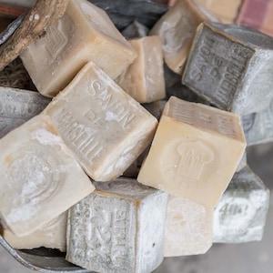 Impresiones fotográficas de jabón de Marsella Savon de Marseille para decoración de paredes de baños o arte de lavandería