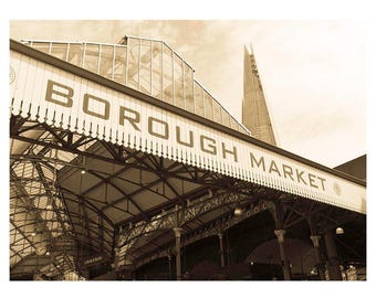 Borough Market London Print – Fine Art Architecture Photography in Colour, B&W or Sepia