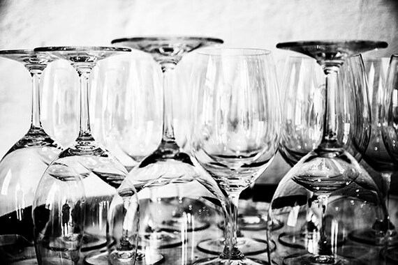 Wine Prints Set Of 6 In Black And White Wine Wall Art For Etsy