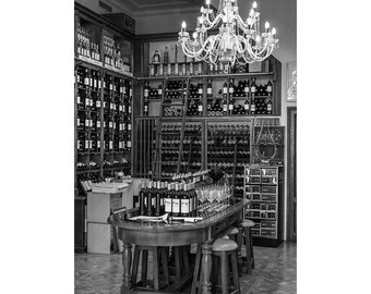 France Wine Country Photography Prints In Black & White, Bordeaux Wineries Wall Art Prints