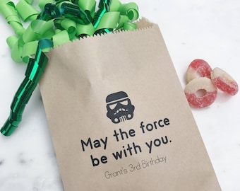 Star Wars Favor Bags! - Kids Birthday Collection - Favor Bags - Custom Printed on Kraft Brown Paper Bags - 7 Styles!