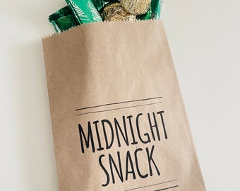 Wedding Favor - Personalized Midnight Snack Bags! Also great for engagement party or Rehearsal Dinner!