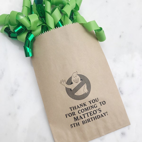 Ghostbuster Theme Party Bags! - Who ya gonna call?! - Favor Bags - Personalized favor bags for your Ghost Busting Birthday Loot