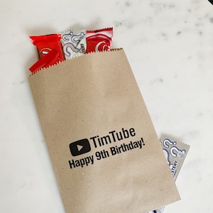 You Tube Gastgeschenke! - Kids Birthday Collection - Geschenkbeutel - Individuell bedruckte Kraftpapiertüten
