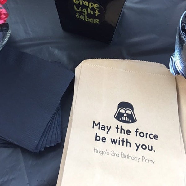 Star Wars Favor Bags! - Kids Birthday Collection - Favor Bags - Custom Printed on Kraft Brown Paper Bags - Any Character!