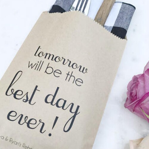 Rehearsal Dinner Bags Tomorrow Will Be the Best Day Ever Etsy