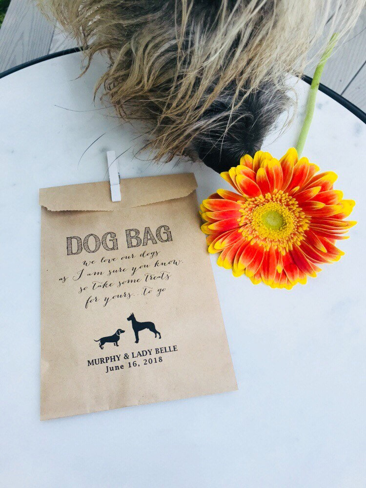 Doggie Bag Favor Bag Dinner Menu Collection Favor Bags Etsy