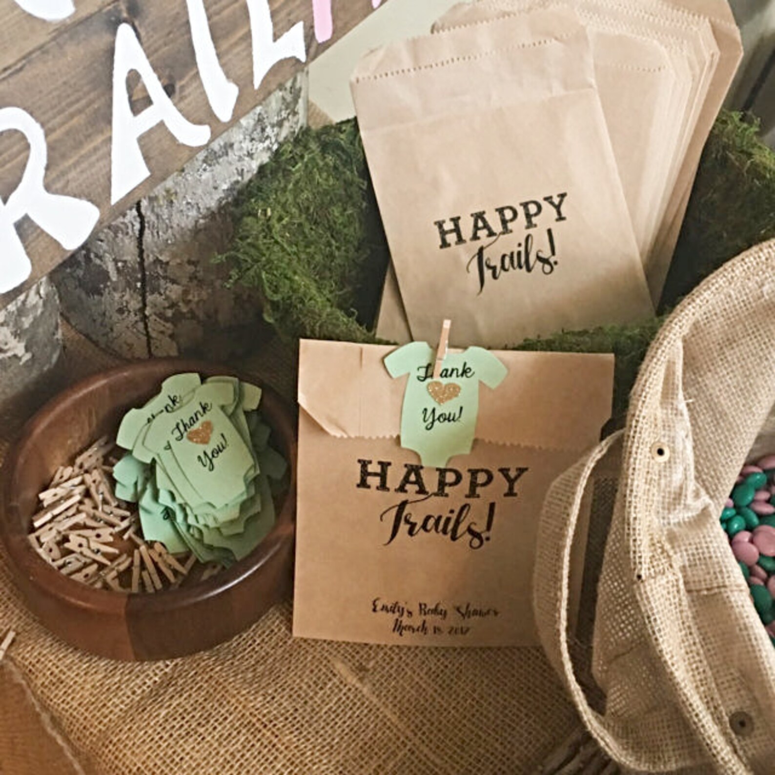 Wedding Favor Bags Happy Trails Trail Mix Favor Bags Etsy