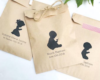 Benutzerdefinierte Taufbevorzugungsbeutel - Personalisierte Taufgeschenkbeutel