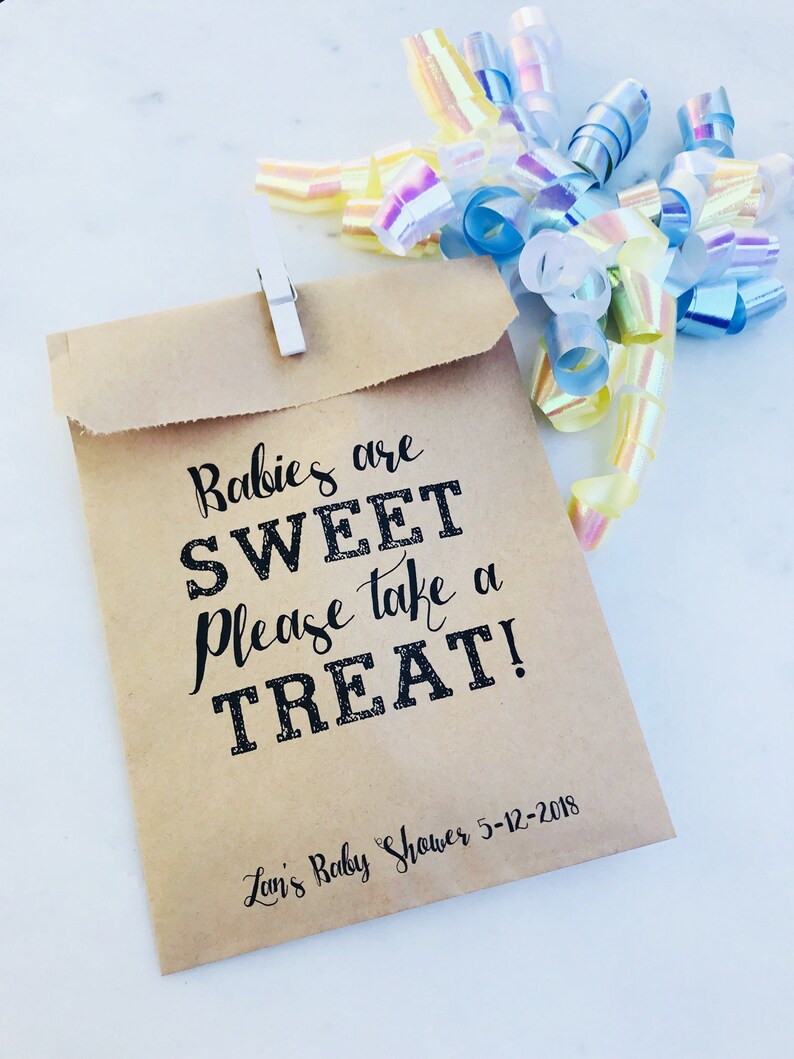 Baby Shower Favor Bags Babies Are Sweet Favor Bags Etsy