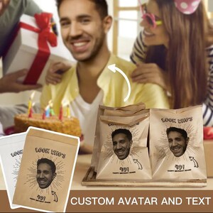 Bolsas personalizadas para regalos de cumpleaños: Bolsas de papel kraft personalizadas para fiestas imagen 2