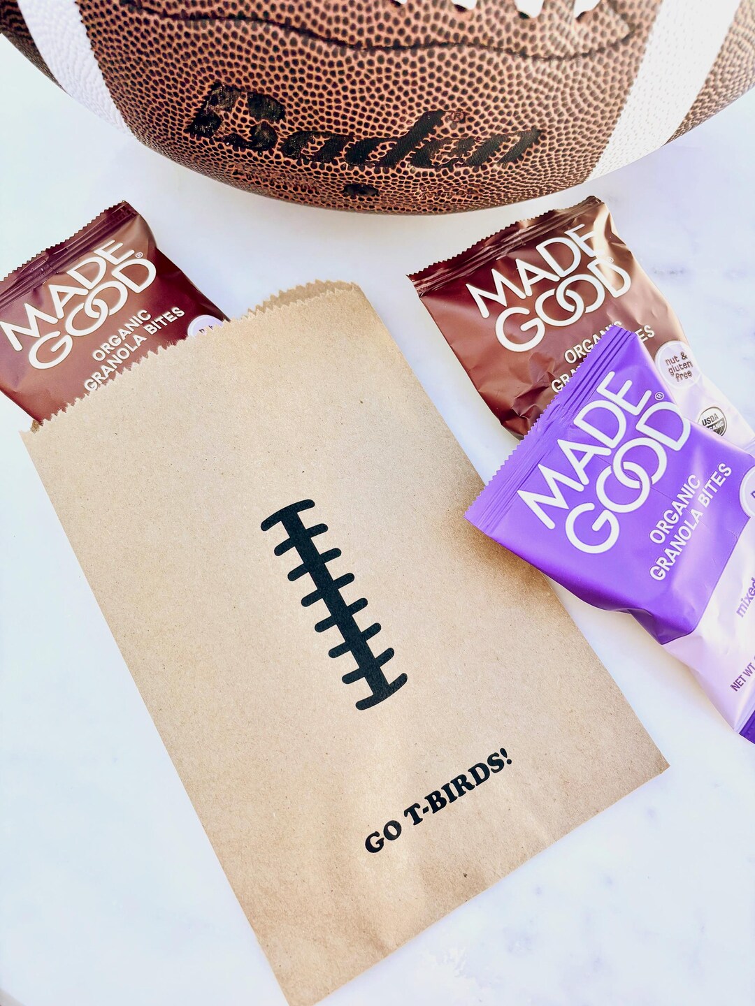 Personalized Football Party Favor Bags | Custom Name Sports Goodie Bags ...