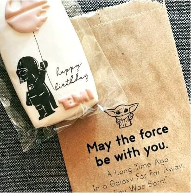 Star Wars Favor Bags Kids Birthday Collection Favor Bags Custom Printed on Kraft Brown Paper Bags 7 Styles image 2