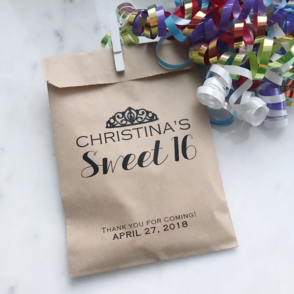 Sweet 16 Favor - And Co. Personalized Candy Bags - Favor Bags - Great for a bat mitzvah or other special occasion!