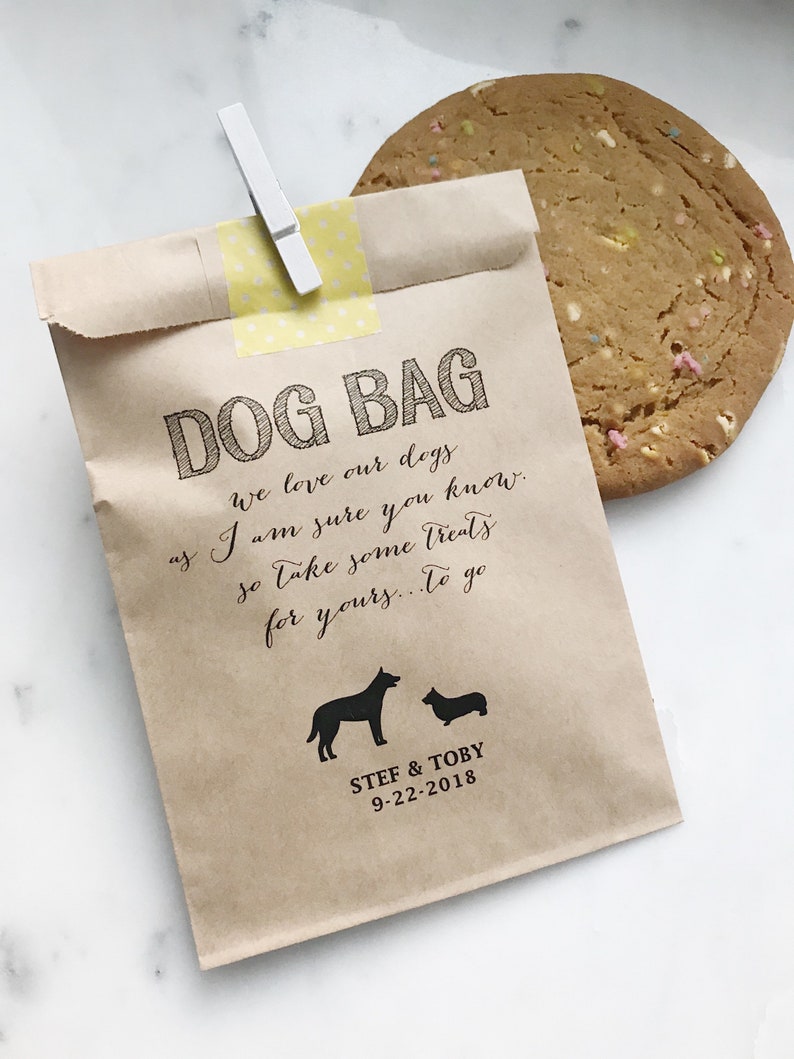 Doggie Bag Favor Bag Dinner Menu Collection Favor Bags Etsy