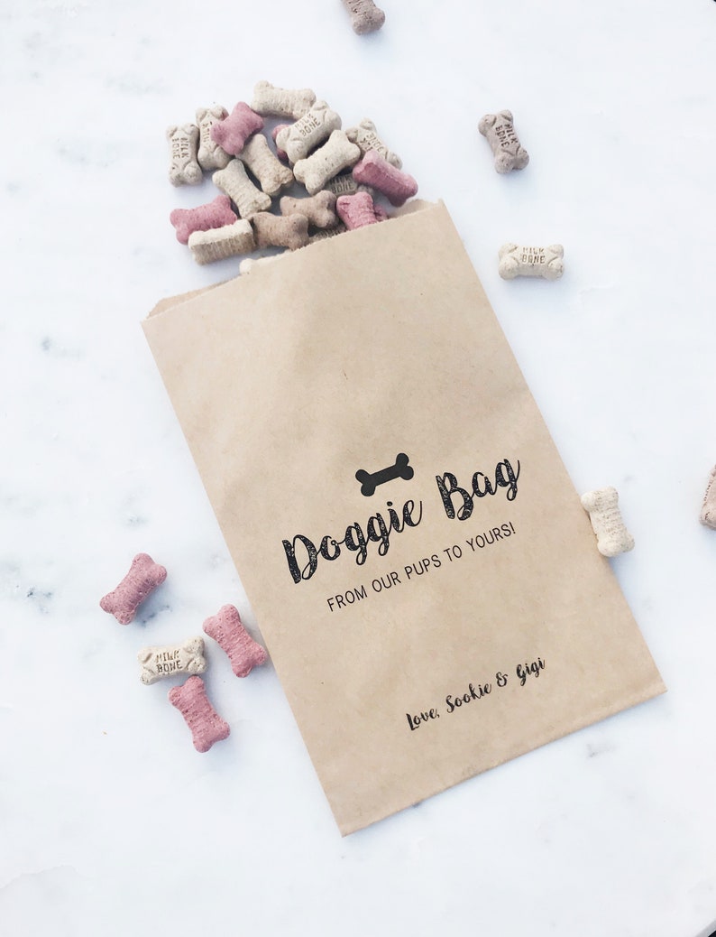 Doggie Bag Favor Bag Dinner Menu Collection Favor Bags Etsy