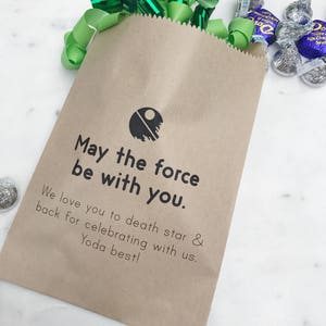 Star Wars Favor Bags Kids Birthday Collection Favor Bags Custom Printed on Kraft Brown Paper Bags 7 Styles image 5