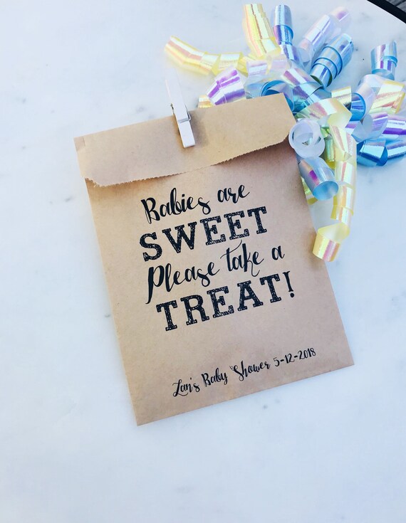 Baby Shower Favor Bags Babies Are Sweet Favor Bags Etsy