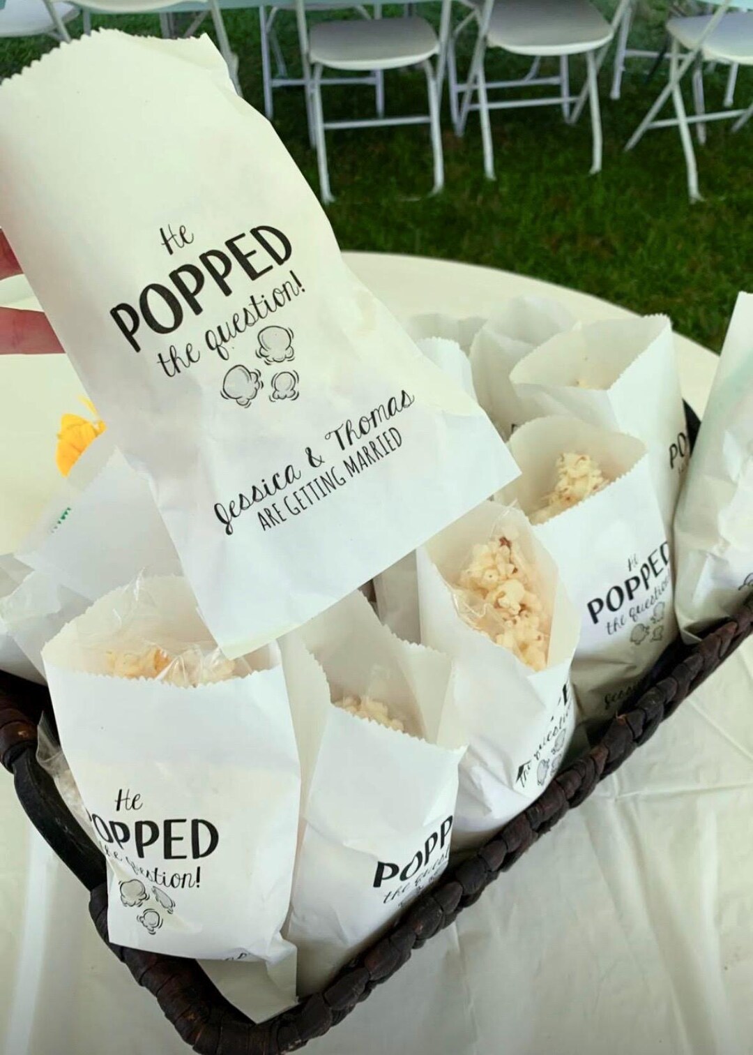 Popcorn Favor Bags! - POPPED THE QUESTION! - Favor Bags - Custom ...