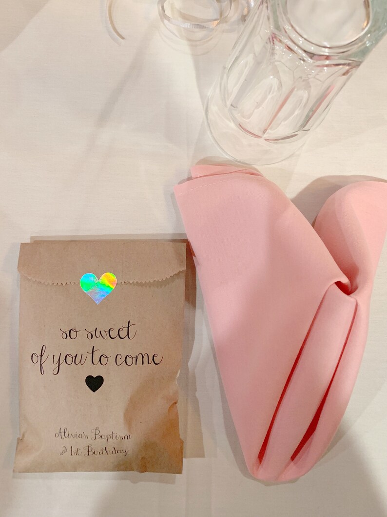 Party Favor Bags! Custom Printed on Kraft Brown Paper Bags Favor Bags so sweet of you to come