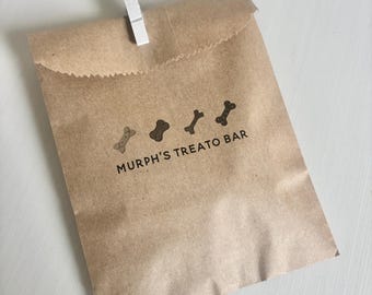 Dog Treat Bags, Personalized Dog Party Favor Bags, Dog Birthday Treat Bags, Custom Puppy Party Favors