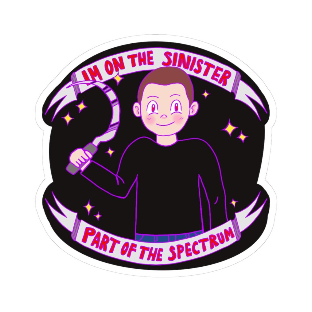 Spectrum Meme Sticker The Sinister Part of the Spectrum Sticker, Hand Drawn, Tism, Cute ...
