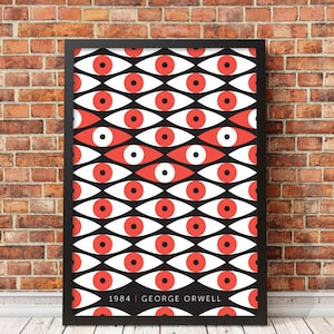 1984 - George Orwell Fan Book Cover Poster, instant digital download