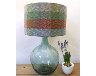 Lampshade in handwoven fabric Pea Green