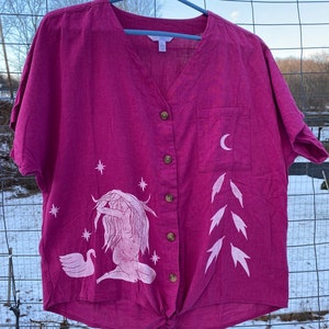 Swan Song Block Print Blouse