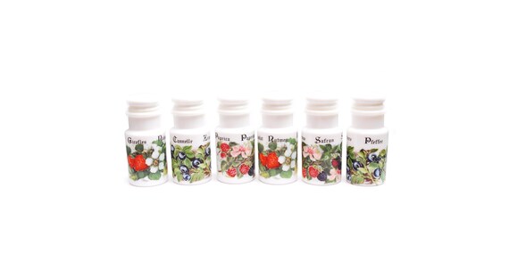 white milk glass spice jars