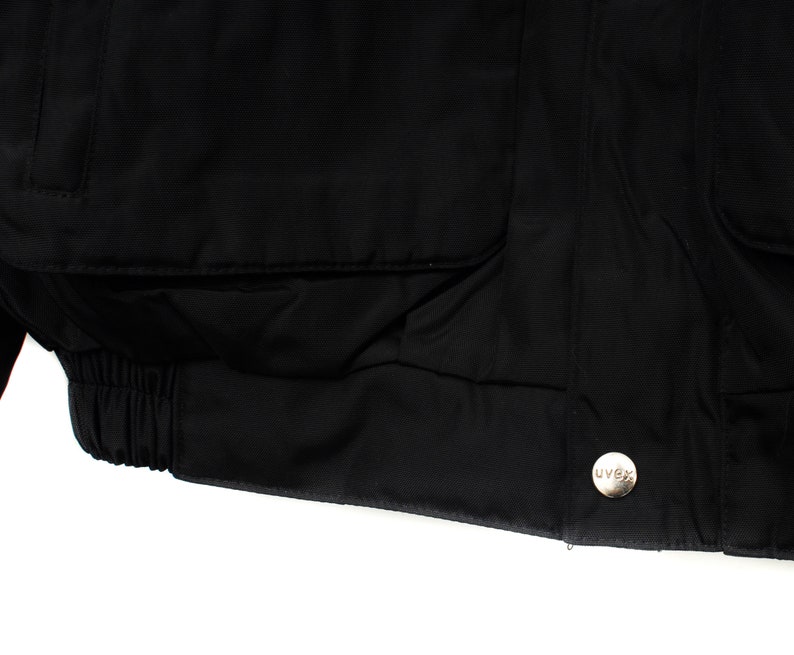 Vintage UVEX Jacket Plain Black Motorstyle Trans World | Etsy