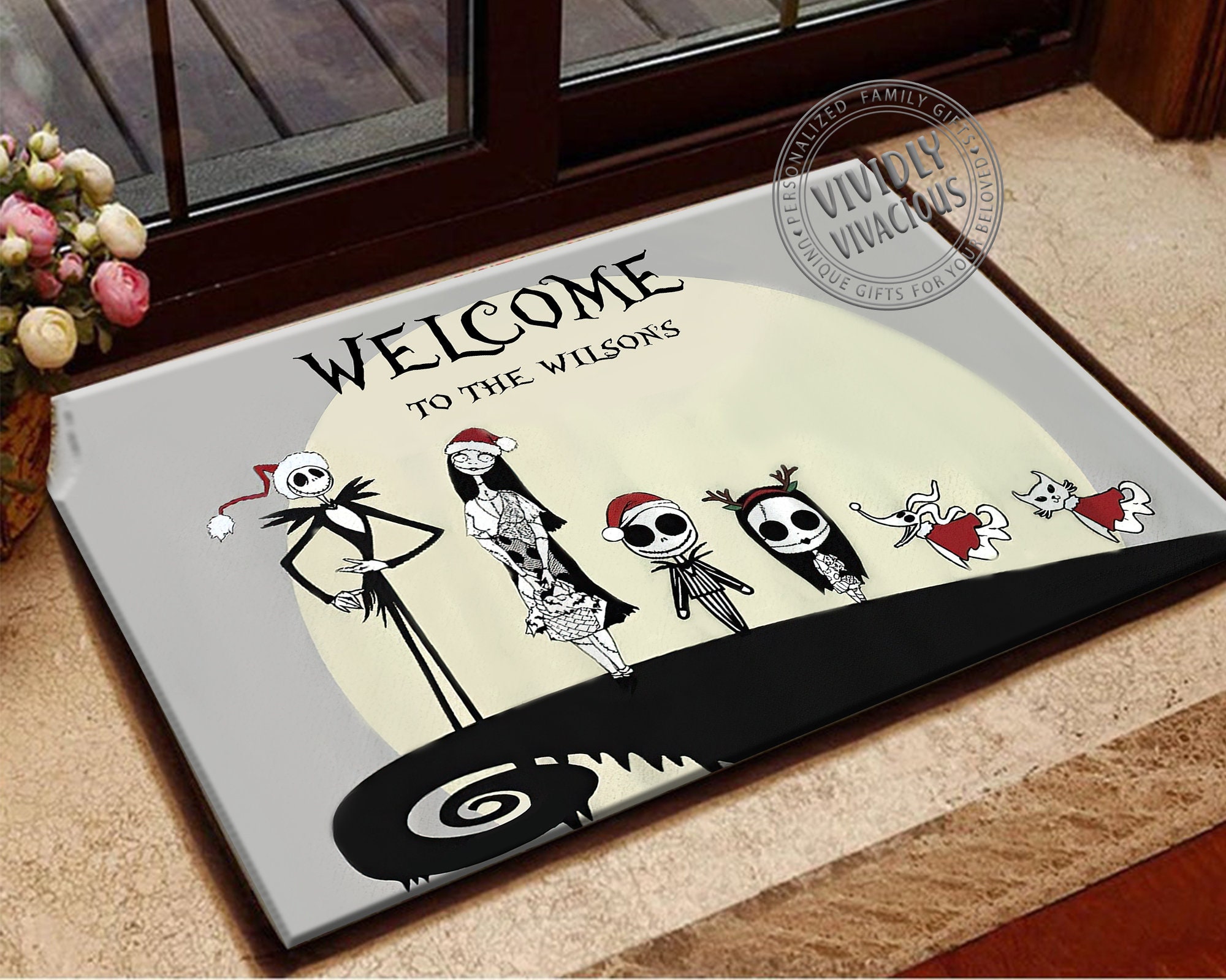 Scary Mat Horror Doormat Nightmare Before Christmas Etsy