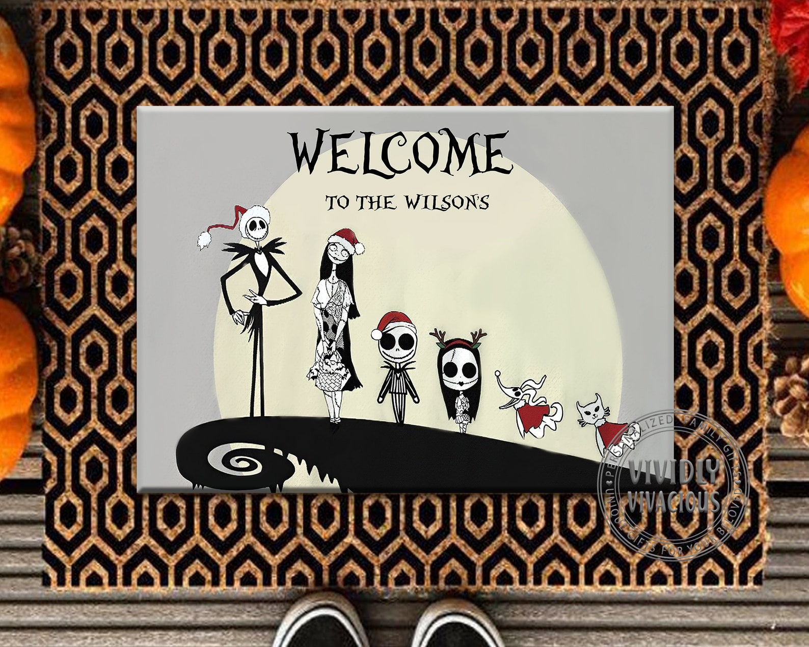 Scary Mat Horror Doormat Nightmare Before Christmas Etsy