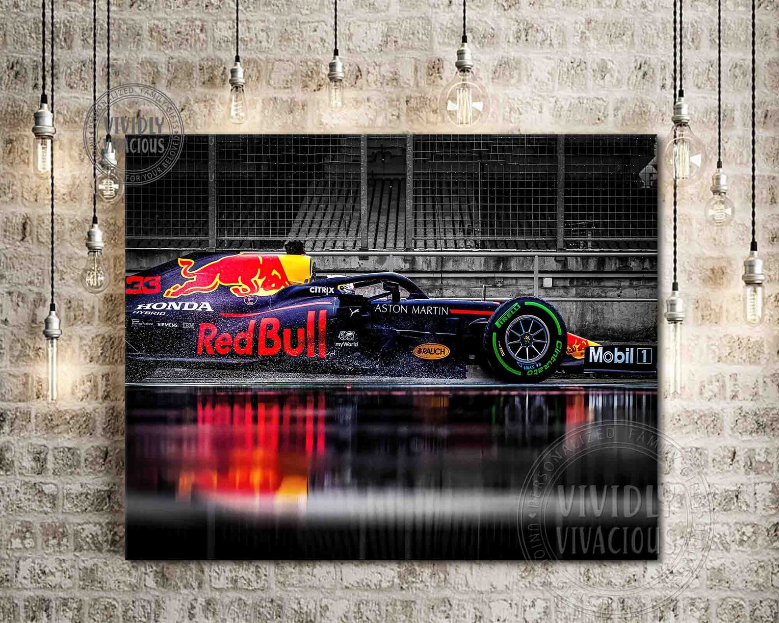 Formula One Canvas Max Verstappen Wall Art F1 Red Bull Art Etsy
