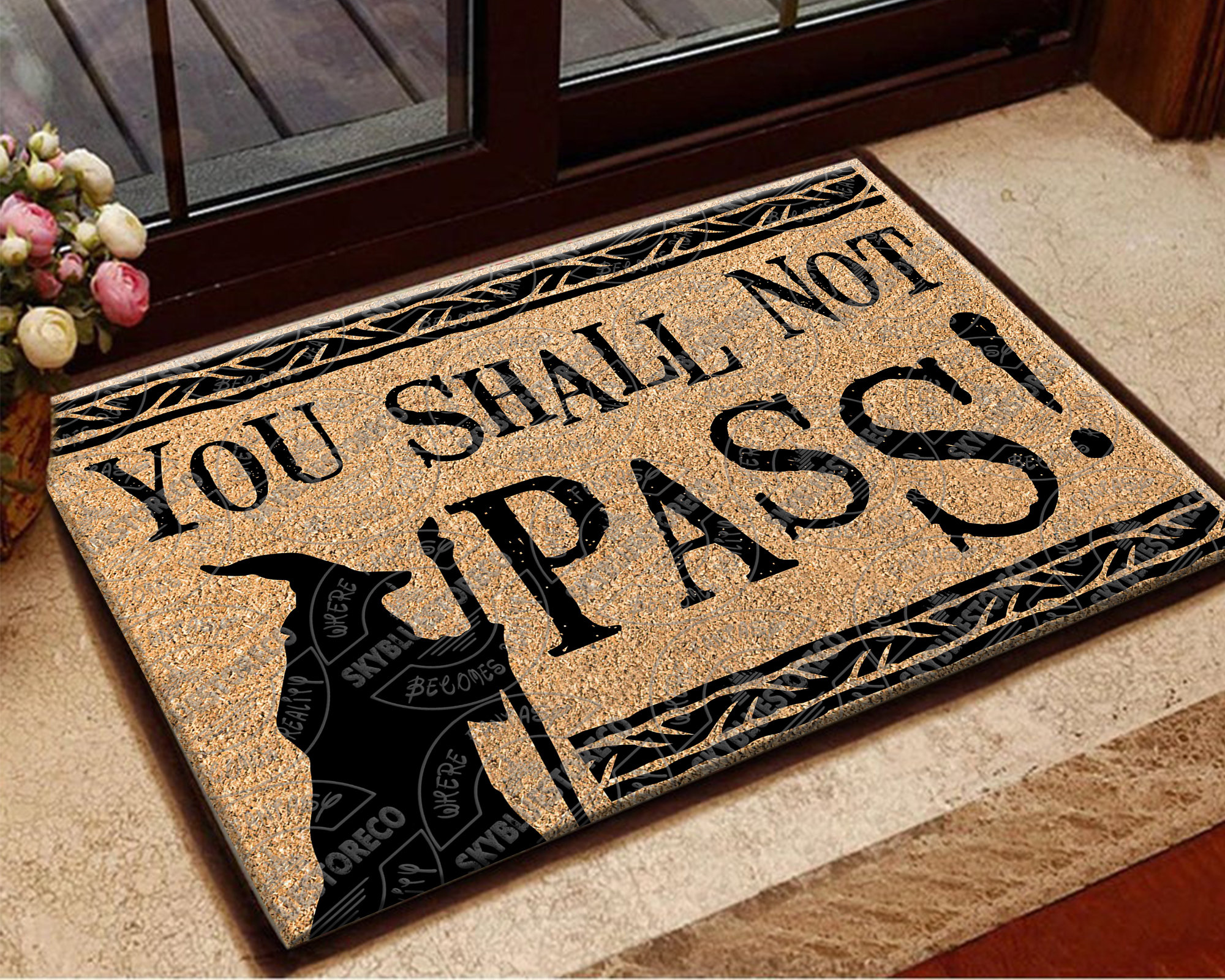 You Shall Not Pass Doormat Horror Halloween Doormat Movie Etsy